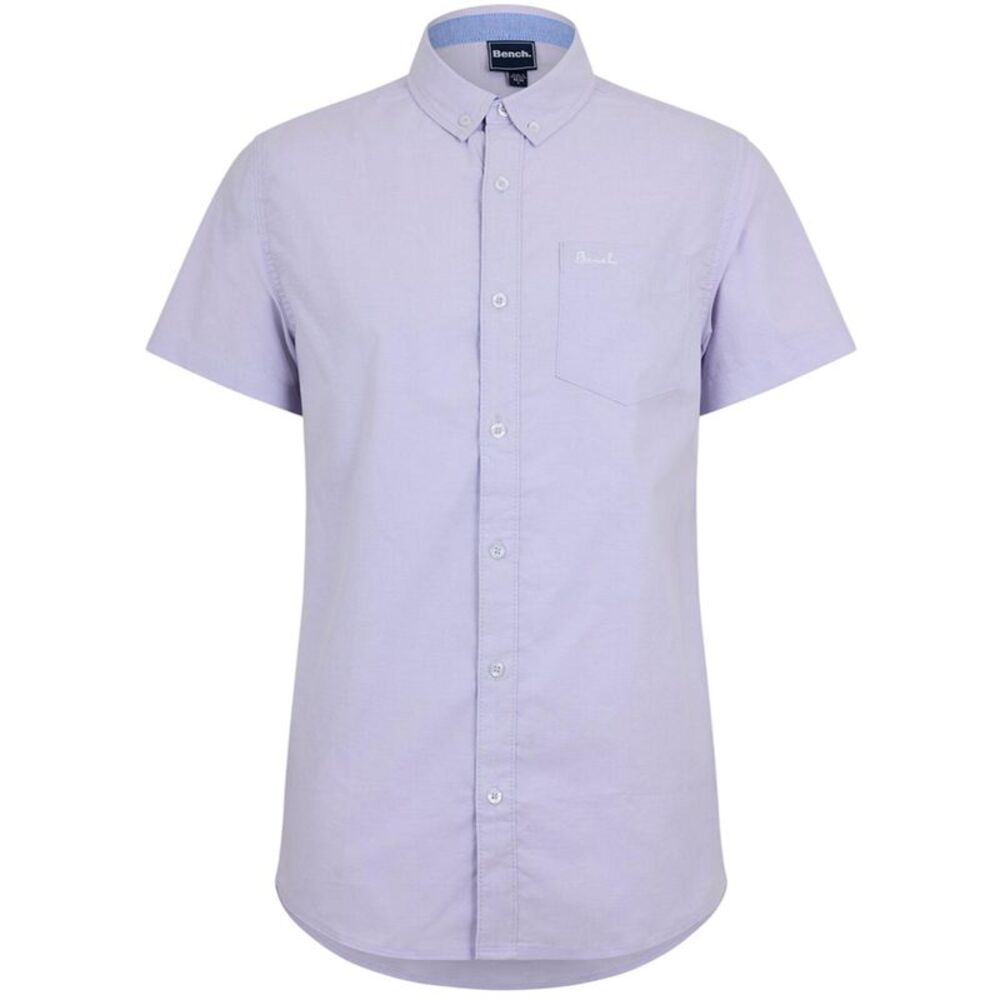 Bench Mens Plain Logo Short-Sleeved Shirt / Lilac